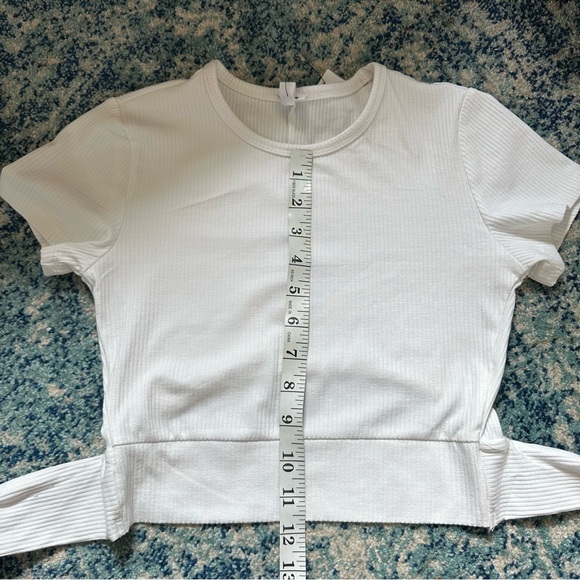 GARAGE | White Open Back Tied Tee - Picture 6 of 12